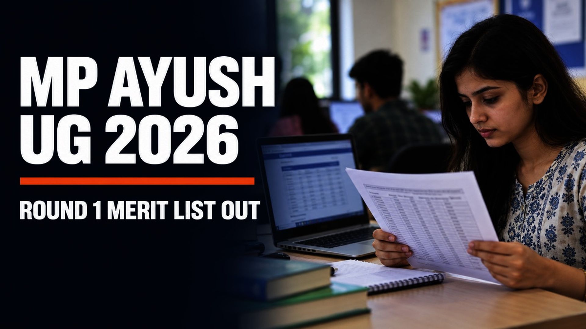 MP AYUSH UG 2026 Round 1 Merit List Out at mponline.gov.in