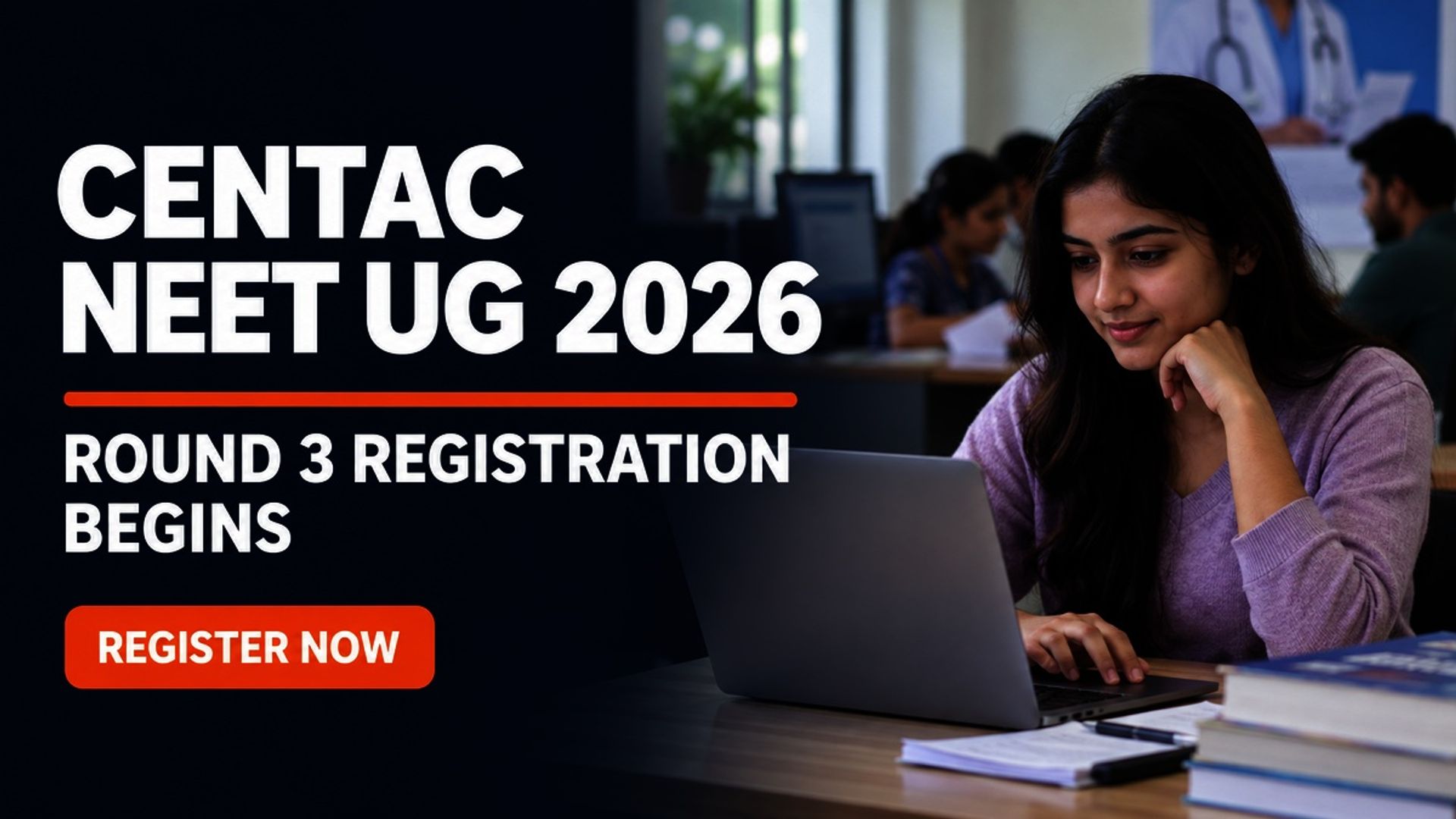 CENTAC NEET UG 2026 Round 3 Registration and Choice Filling Open