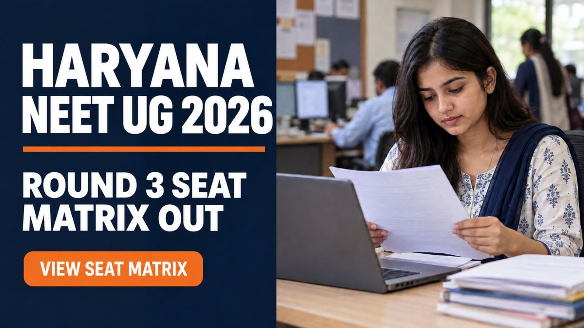 Haryana NEET UG Round 3 Seat Matrix 2026 Out; Apply by Oct 10