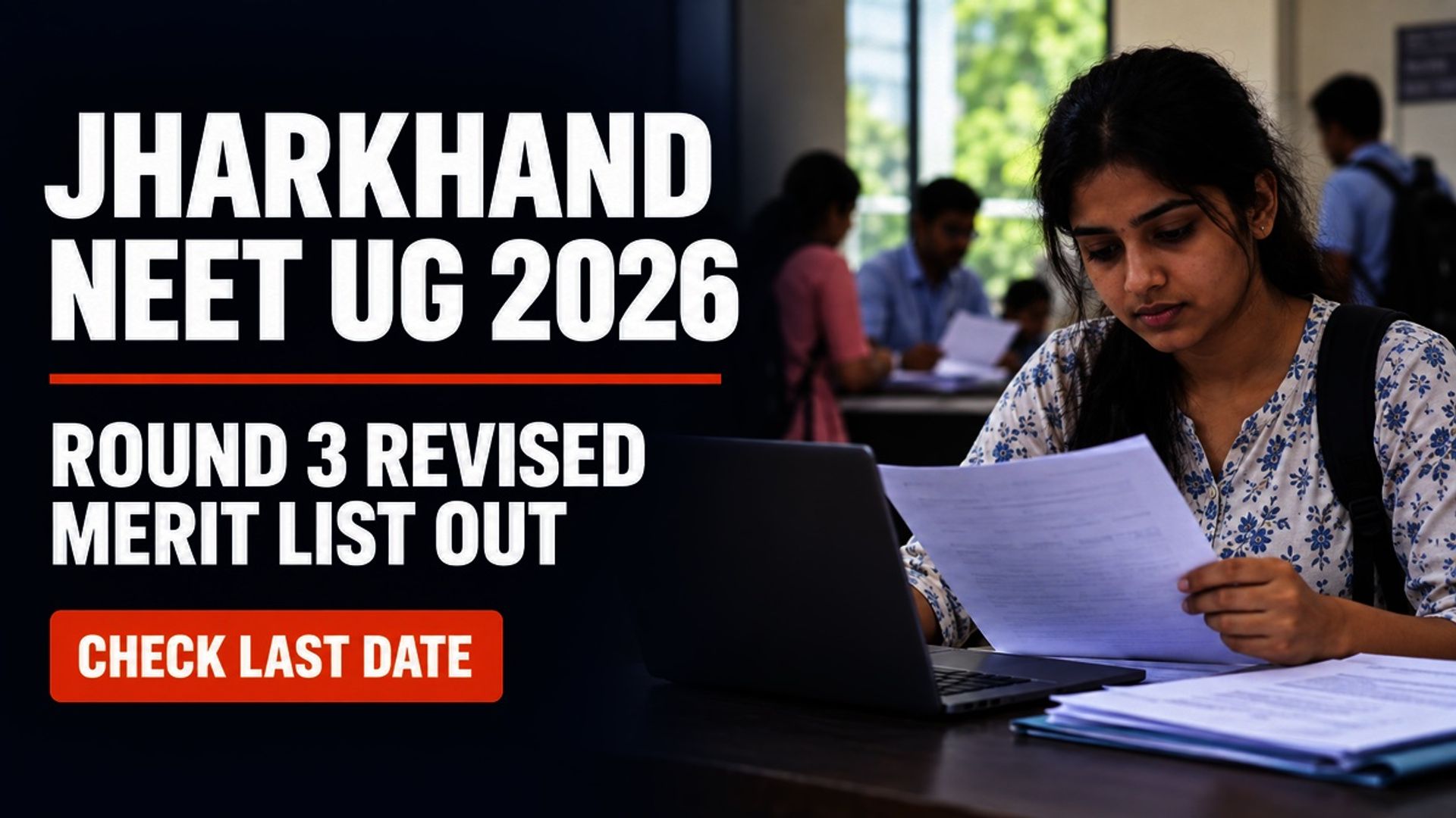 Jharkhand NEET UG 2026 Round 3 Revised Merit List Out; Apply by Oct 7