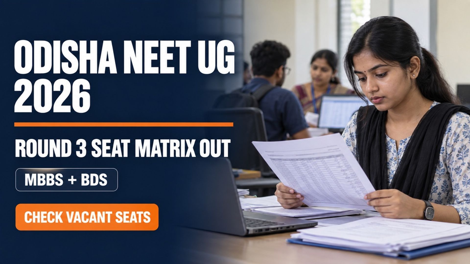 Odisha NEET UG Round 3 Seat Matrix 2026 Released at ojee.nic.in