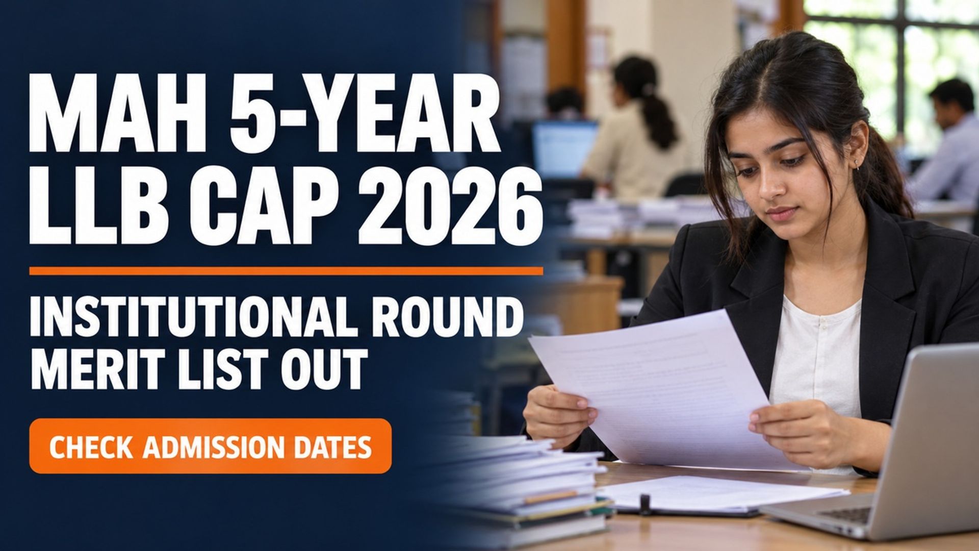 MAH 5-Year LLB CAP 2026 Institutional Round Merit List Out