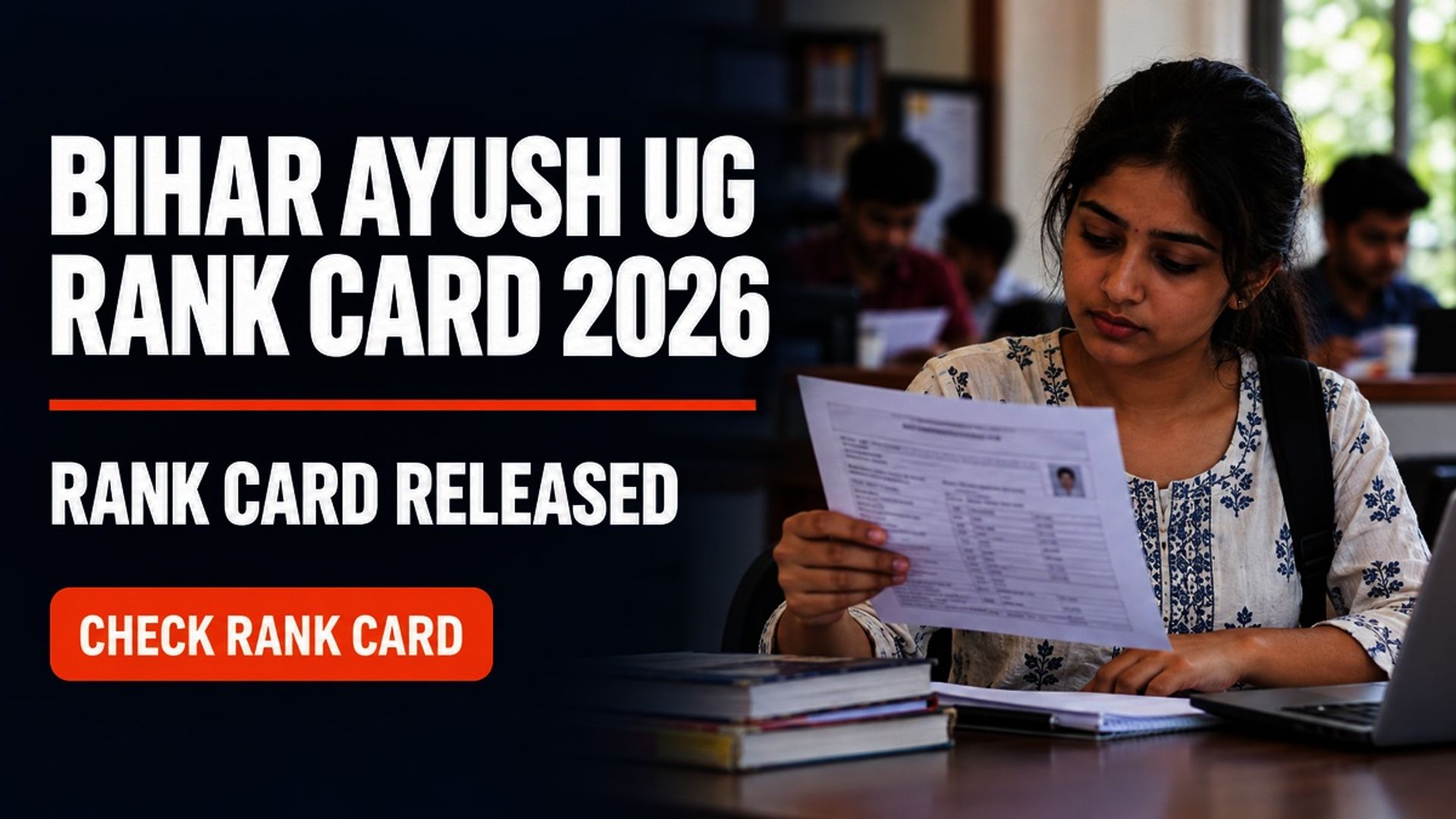 Bihar AYUSH UG Rank Card 2026 Out at bceceboard.bihar.gov.in