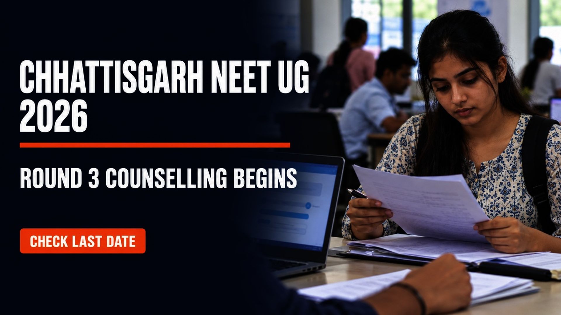 Chhattisgarh NEET UG 2026 Round 3 Registration Begins Oct 1