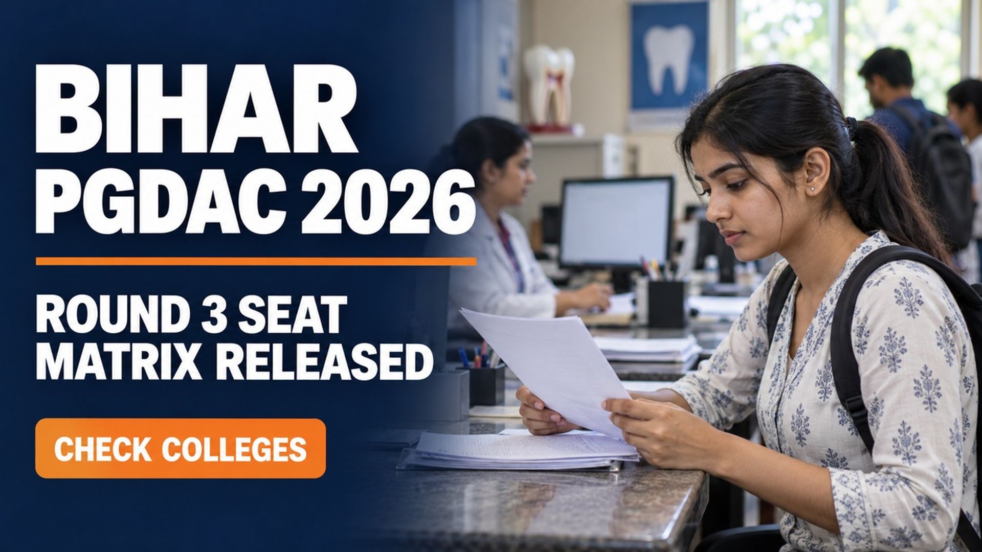 Bihar PGDAC 2026 Round 3 Seat Matrix Released at BCECEB