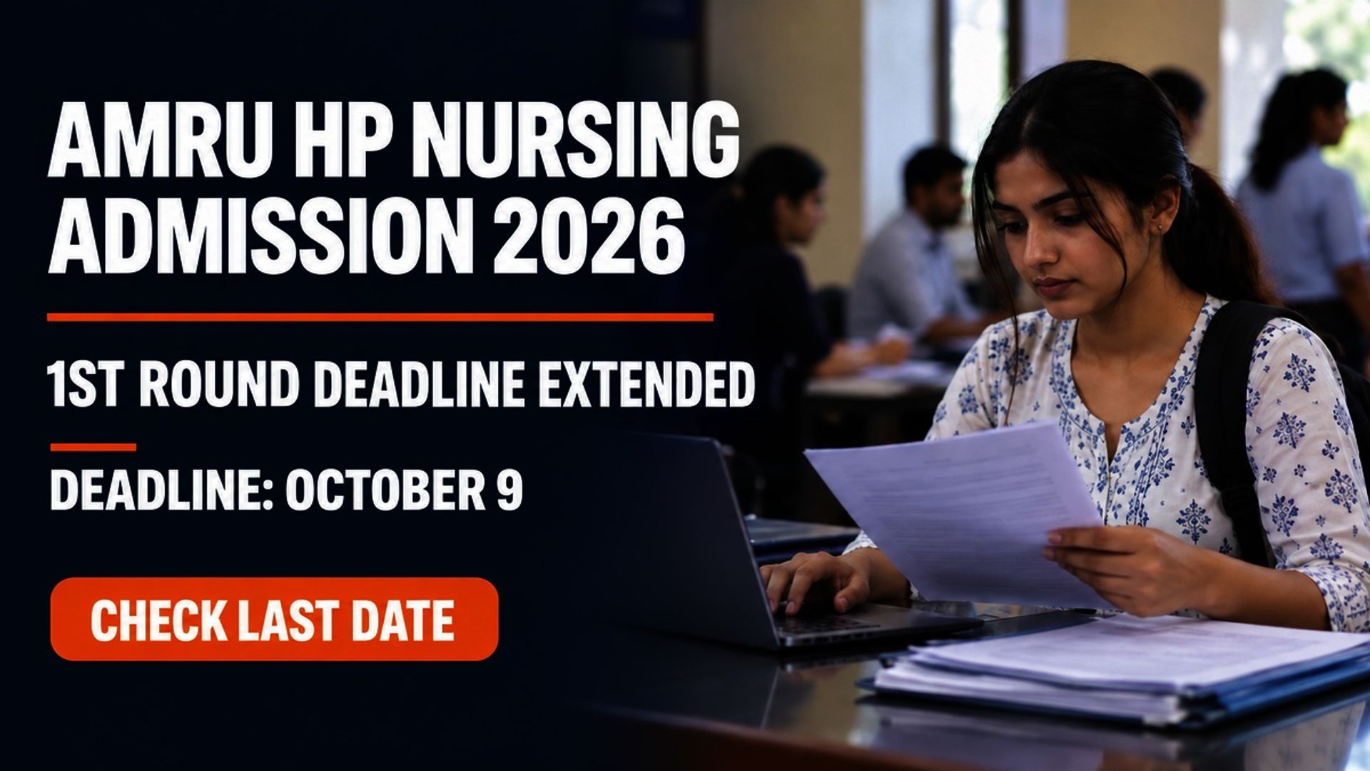 AMRU HP Nursing Admission Deadline Extended to Oct 9, 2026
