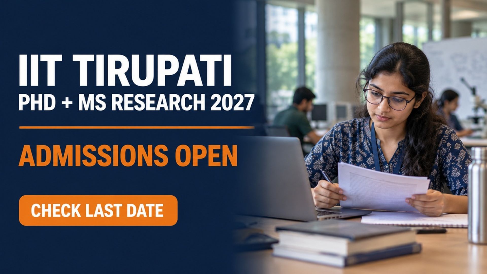 IIT Tirupati PhD, MS Research Admission 2027: Apply by Oct 12