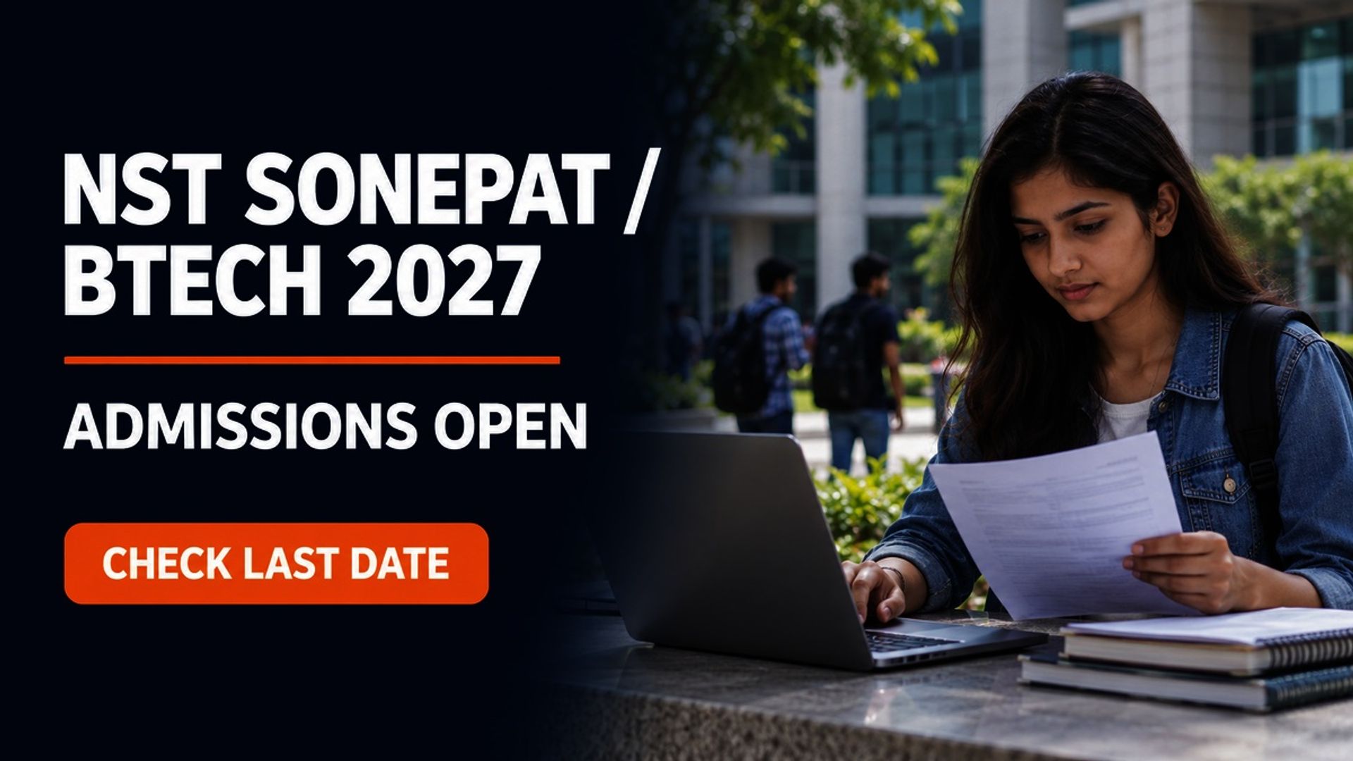 NST Sonepat BTech Admission 2027: Apply by Jan 6, NSAT Jan 7