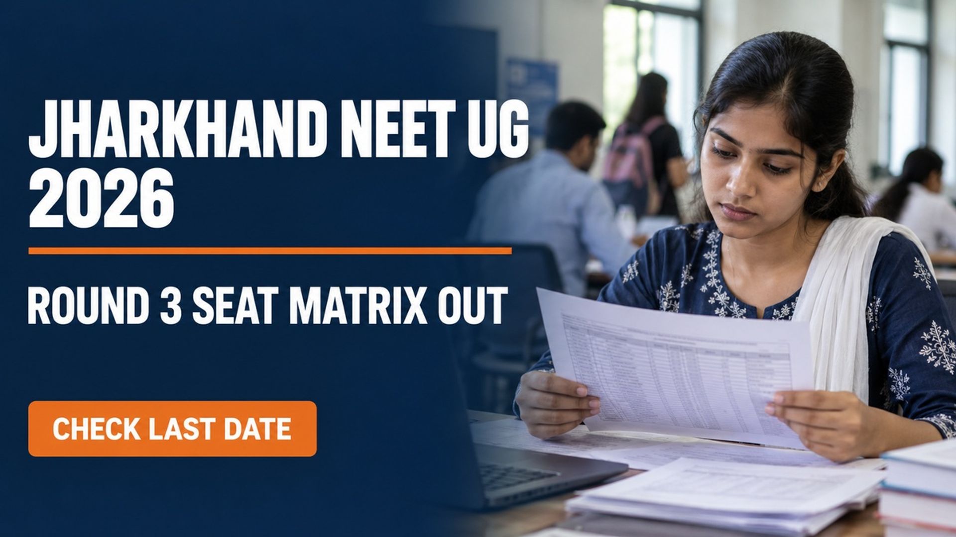 Jharkhand NEET UG Round 3 Revised Seat Matrix 2026 Out
