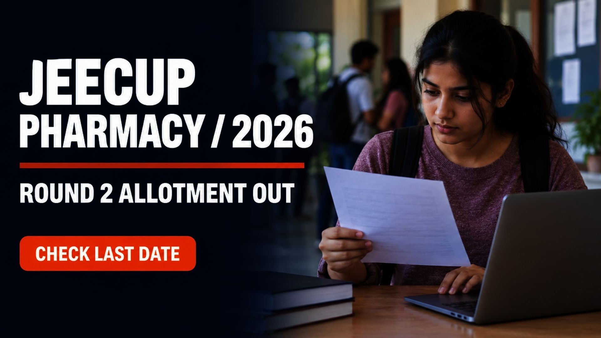 JEECUP Pharmacy Round 2 Allotment 2026 Out; Pay Fee by Oct 8