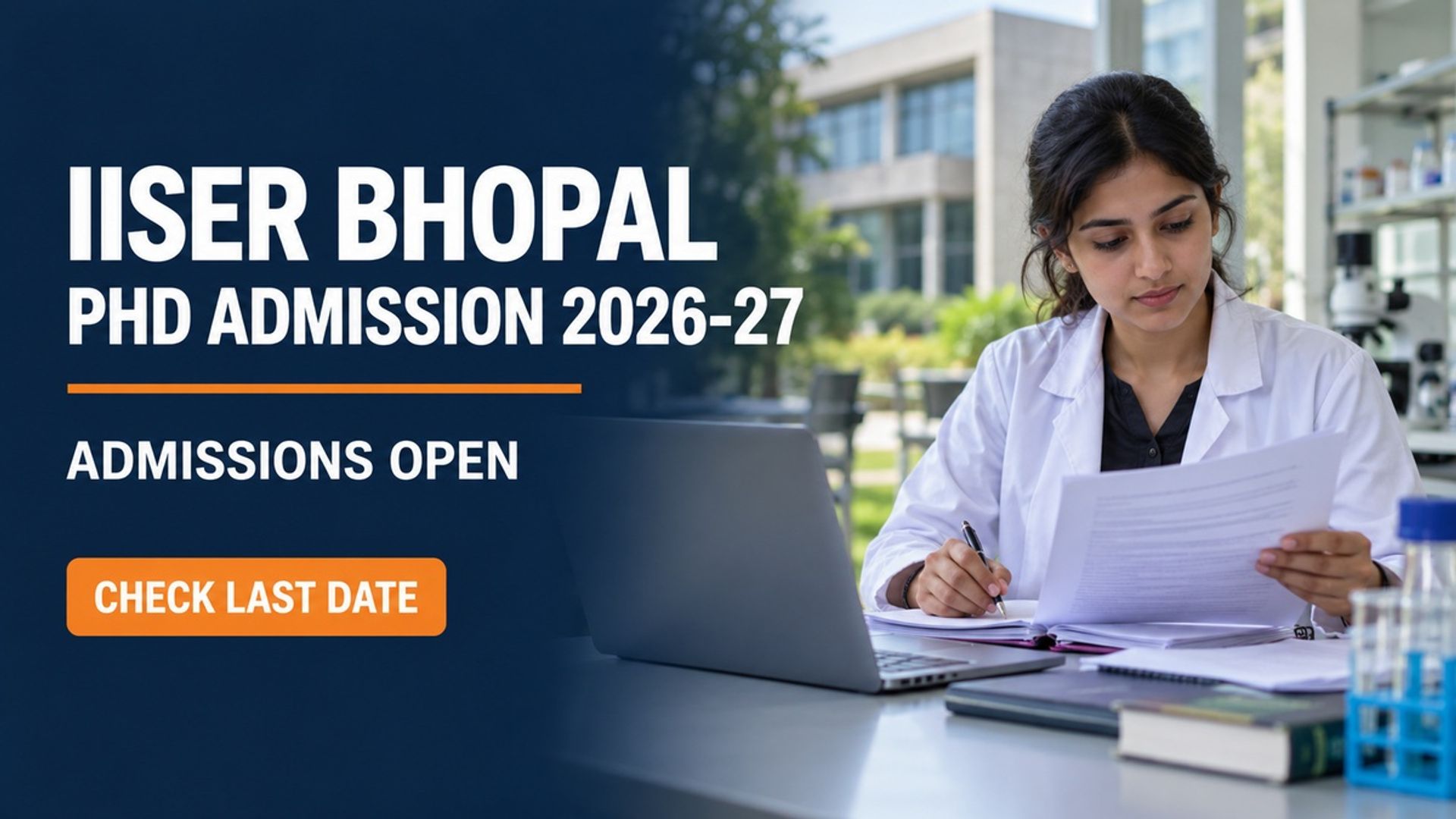 IISER Bhopal PhD Admission 2026-27: Apply by Oct 12 for Jan 2027