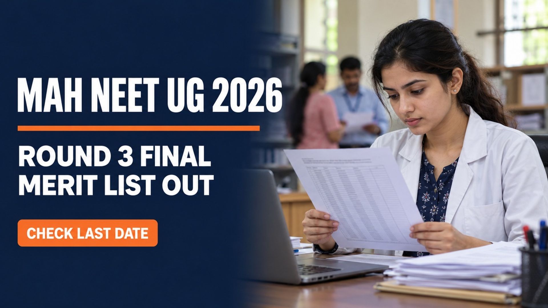 MAH NEET UG 2026 Round 3 Merit List Out; Choice Filling Open