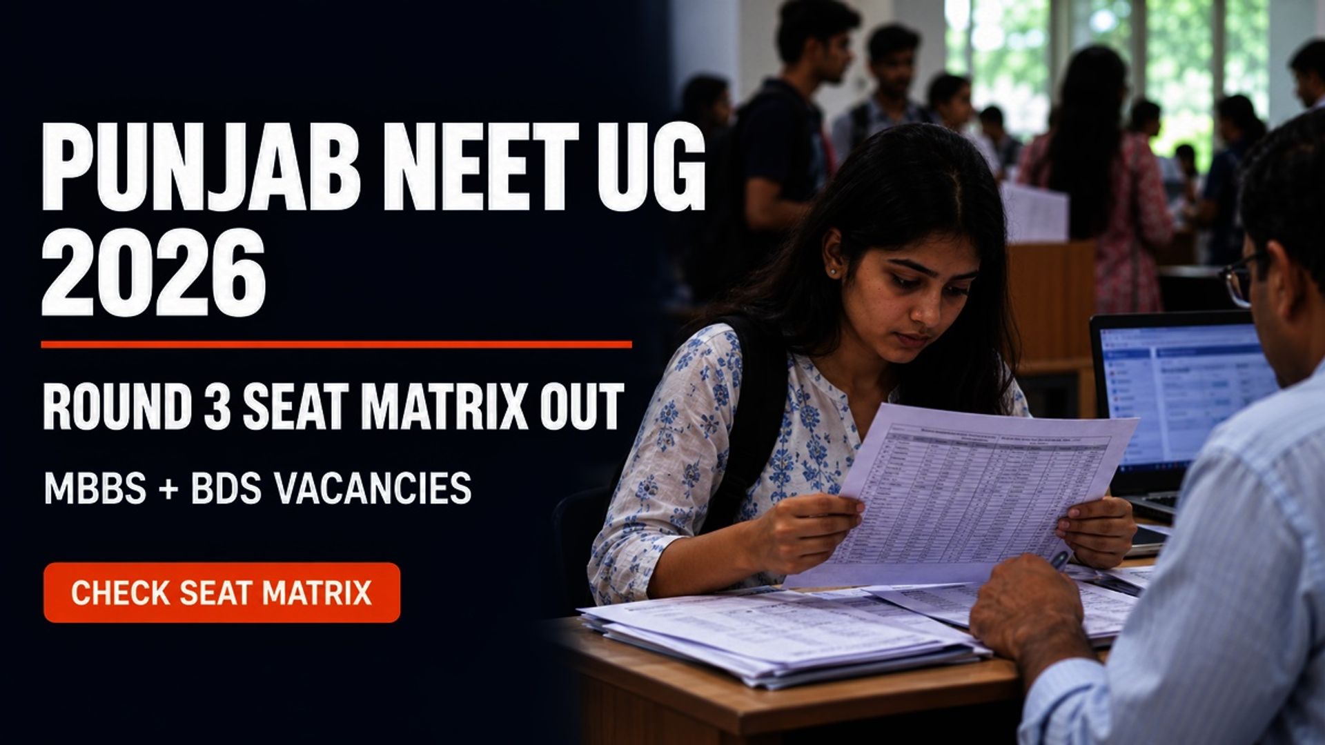 Punjab NEET Round 3 Seat Matrix 2026 Out at bfuhsonline.ac.in