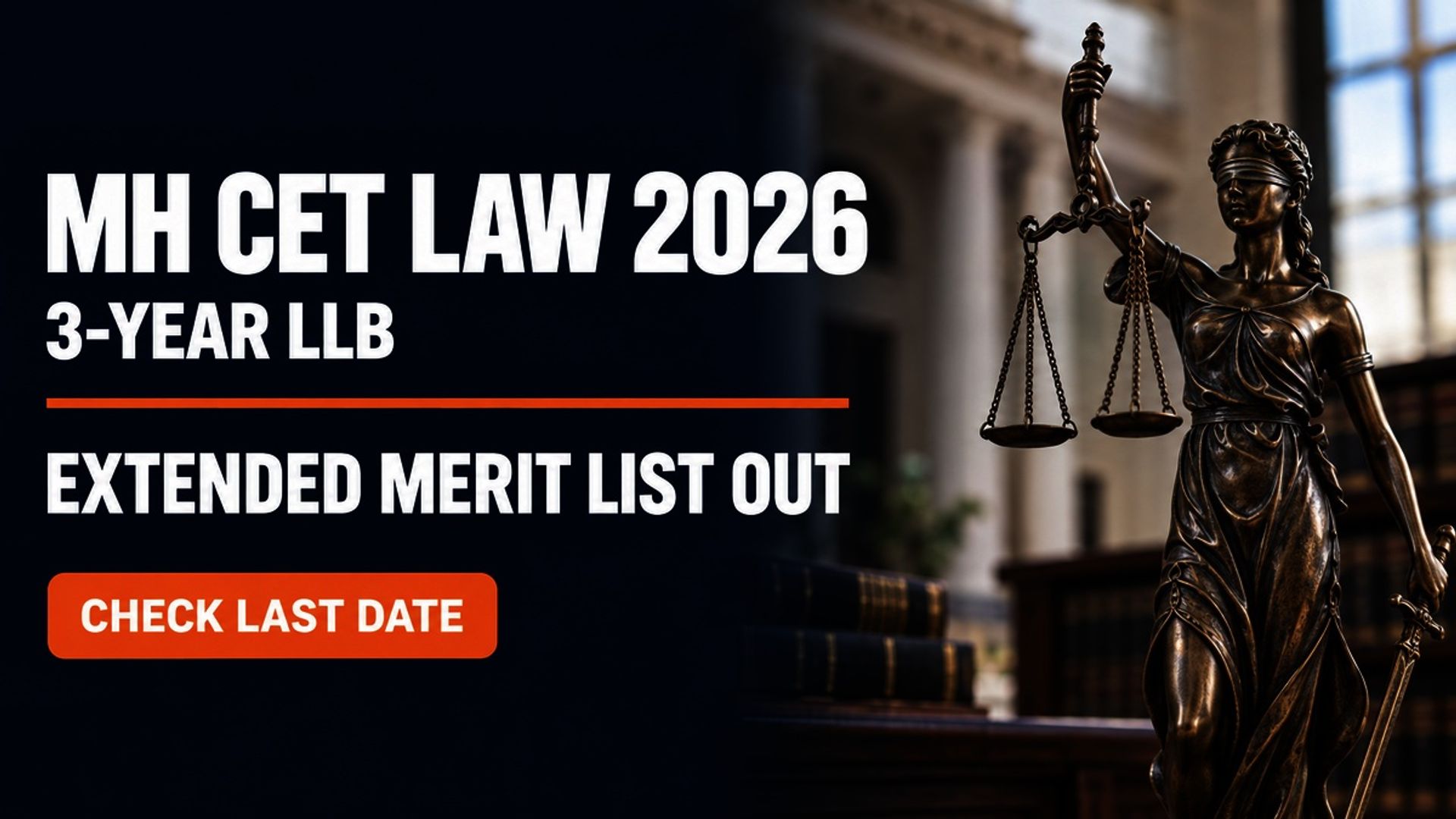 MH CET Law 3-Year LLB Extended Round Merit List 2026 Out Today