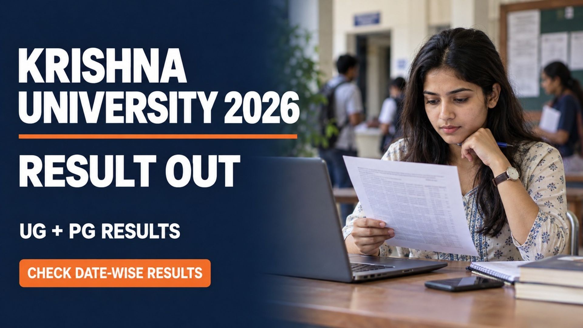 Krishna University Result 2026: Date-Wise UG, PG Results Link