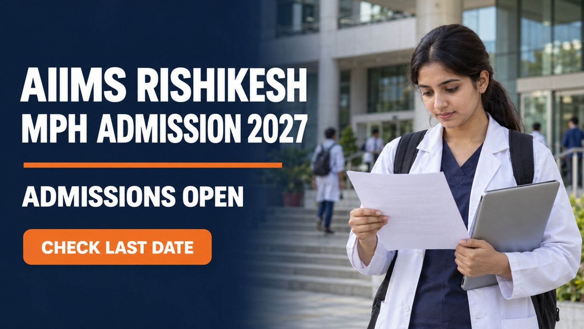 AIIMS Rishikesh MPH 2027 Admission; Apply by November 10