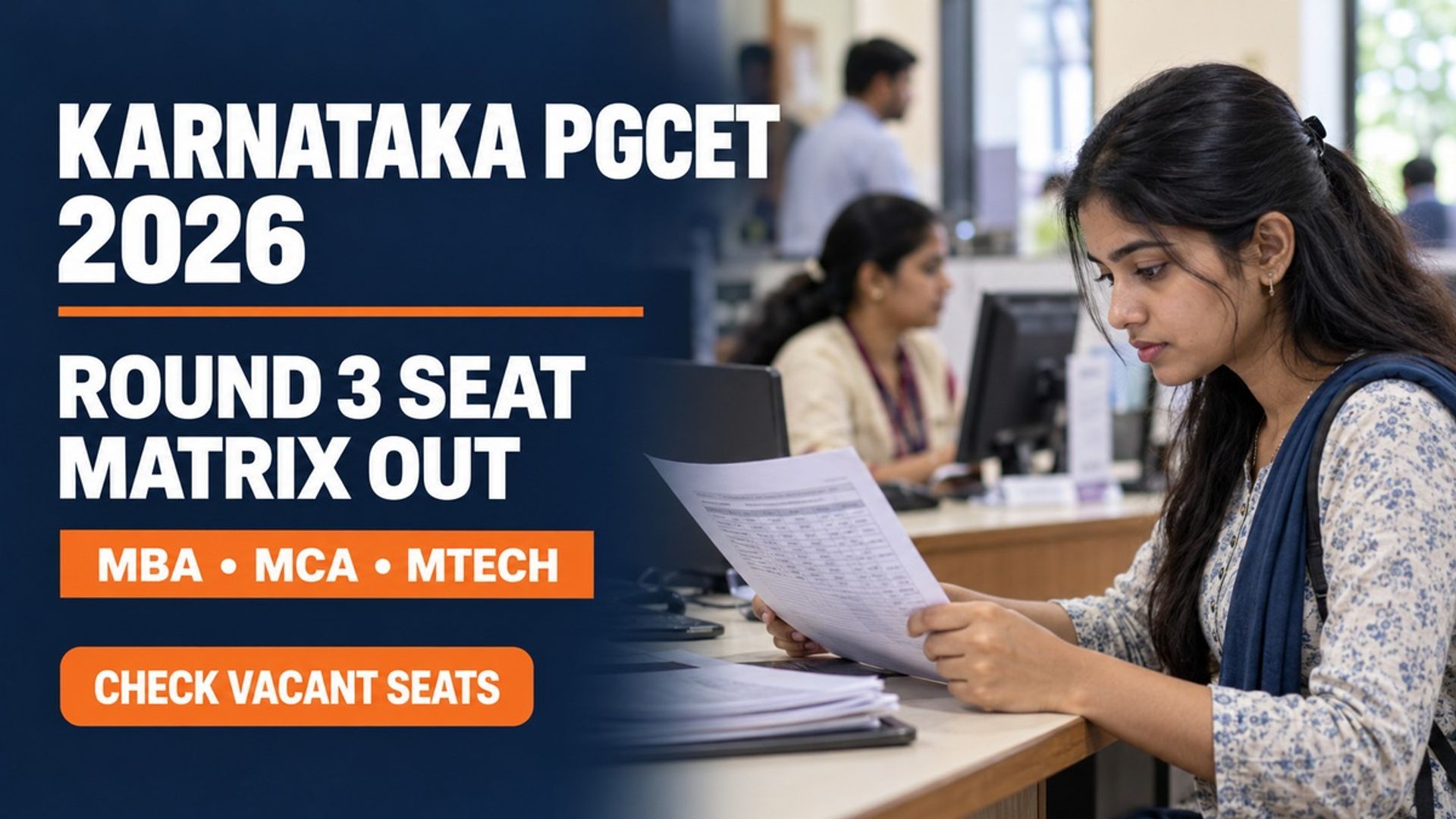 Karnataka PGCET Round 3 Seat Matrix 2026 Out at cetonline.karnataka.gov.in