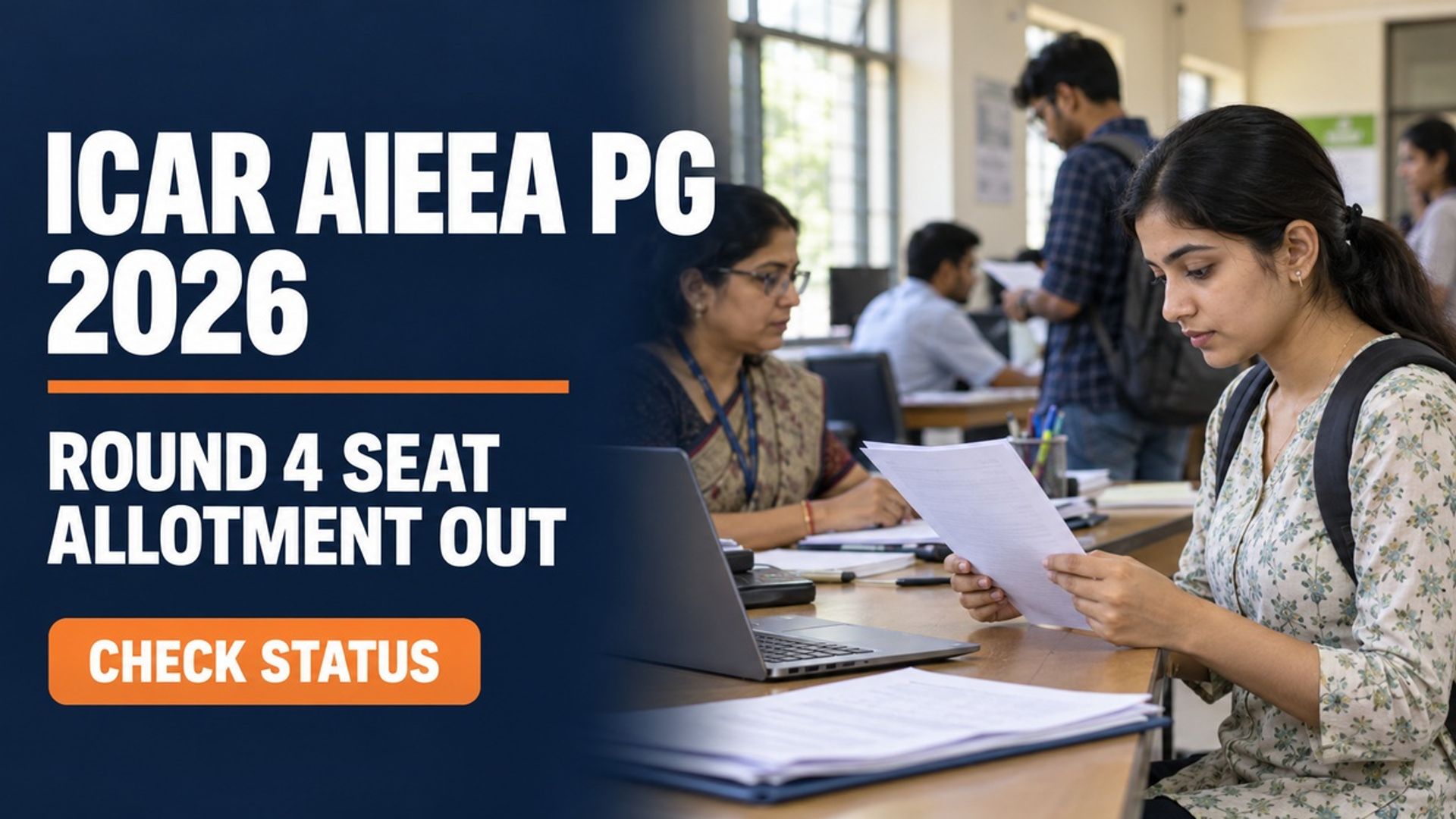 ICAR AIEEA PG 2026 Round 4 Seat Allotment Out; Pay Fee by Oct 16