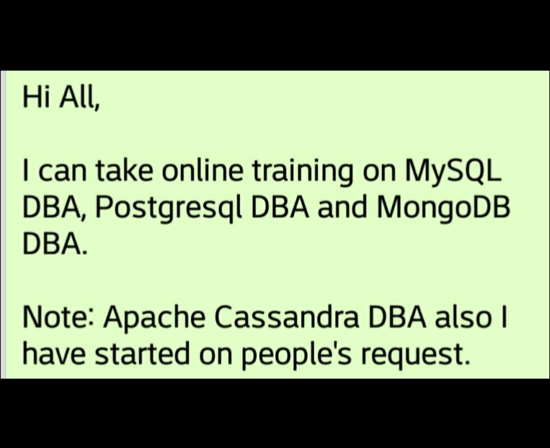 MYSQL DBA Online Training Instruction photo 3