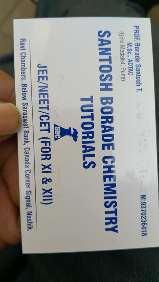 Borade Maths Academy SANTOSH BORADE CHEMISTRY CLASSES photo 2