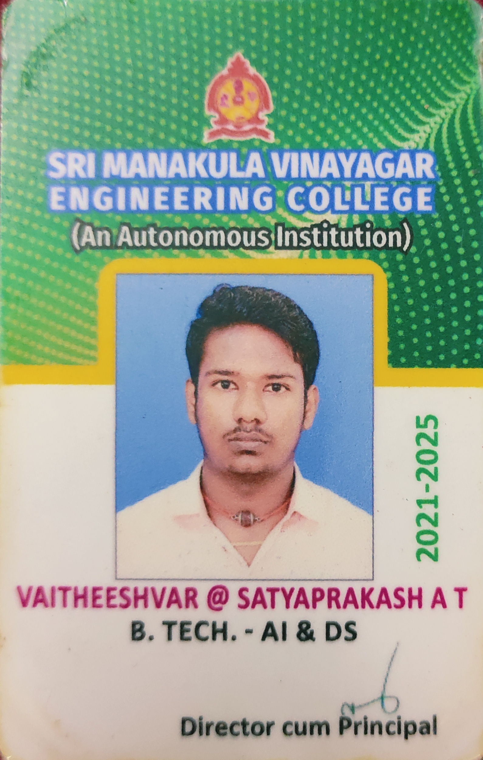 Vaitheeshvar Alias Satyaprakash A T