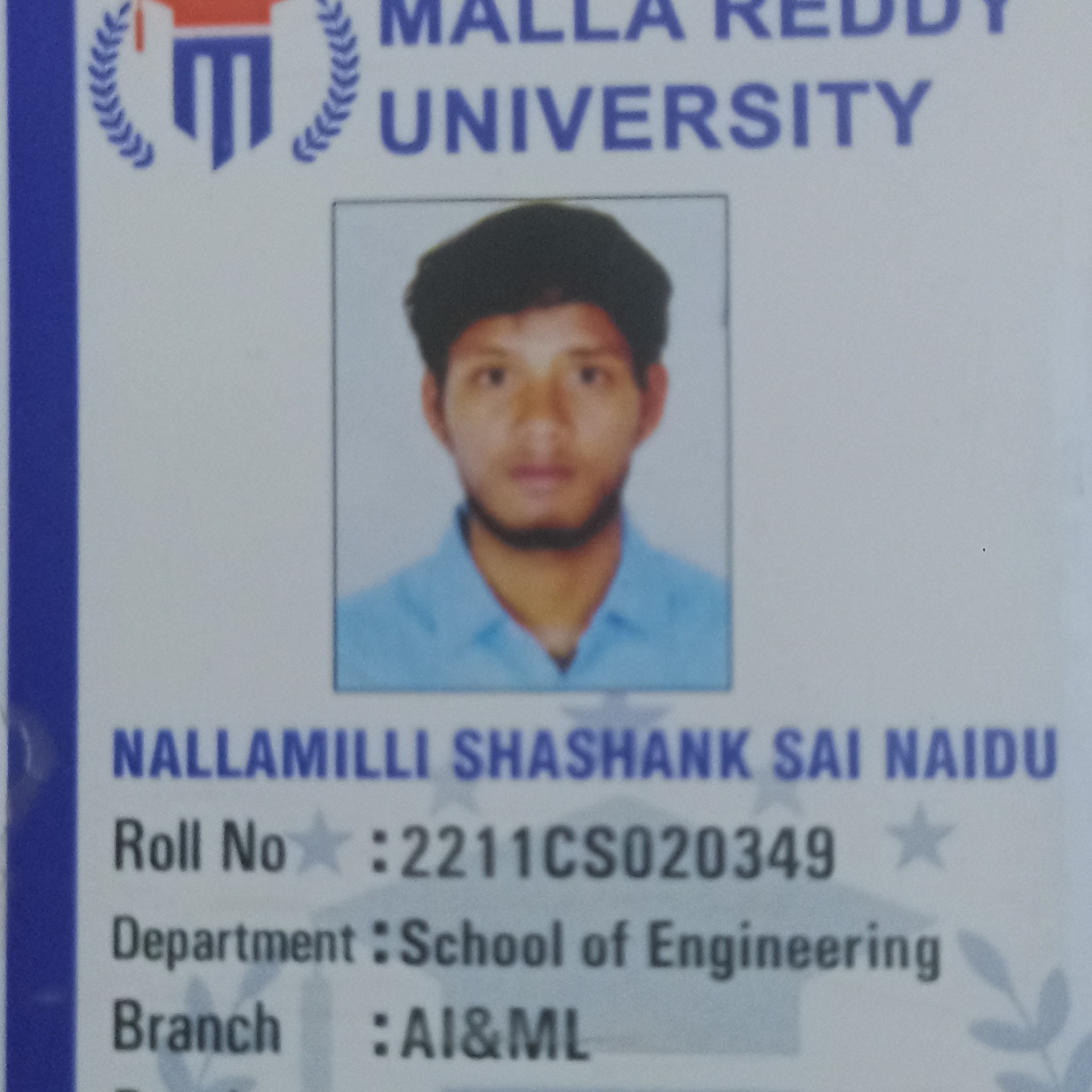 Nallamilli shashank sai naidu
