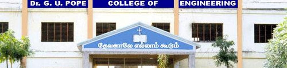 Dr GU Pope College of Engineering