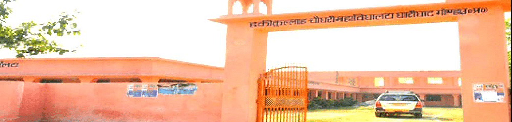 Haqiqullah Chaudhary Mahavidyalaya - [HCC]