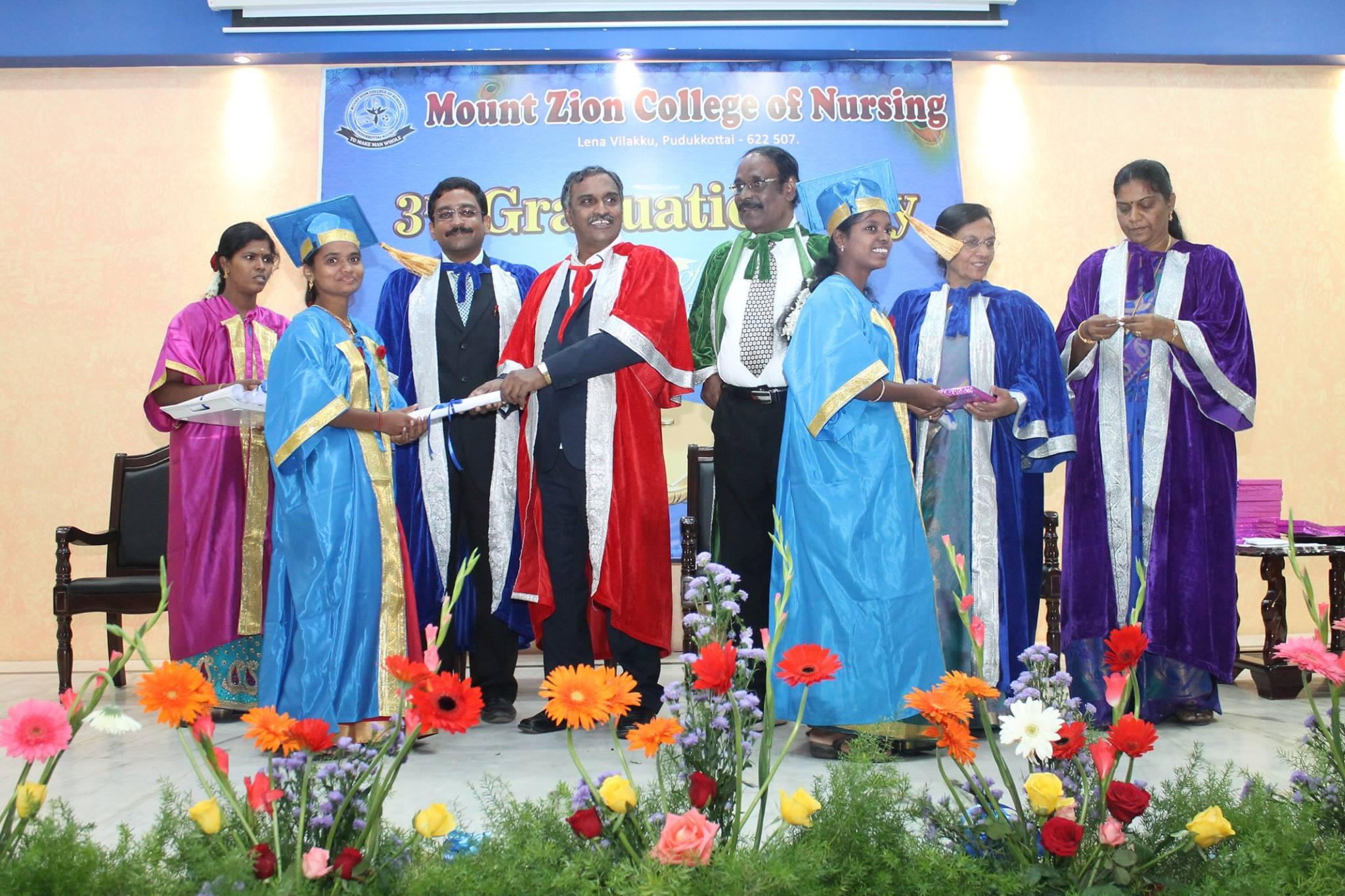Mount Zion College of Nursing Pudukkottai Graduation Day photo 4