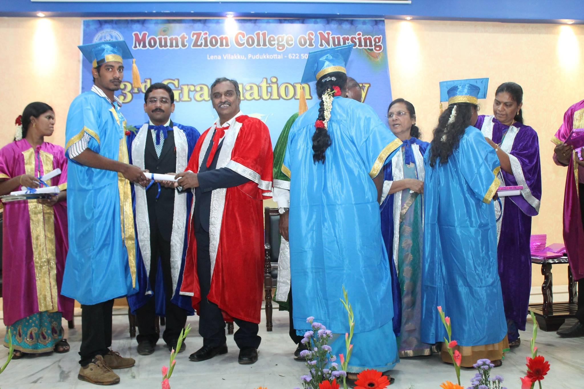 Mount Zion College of Nursing Pudukkottai Graduation Day photo 7
