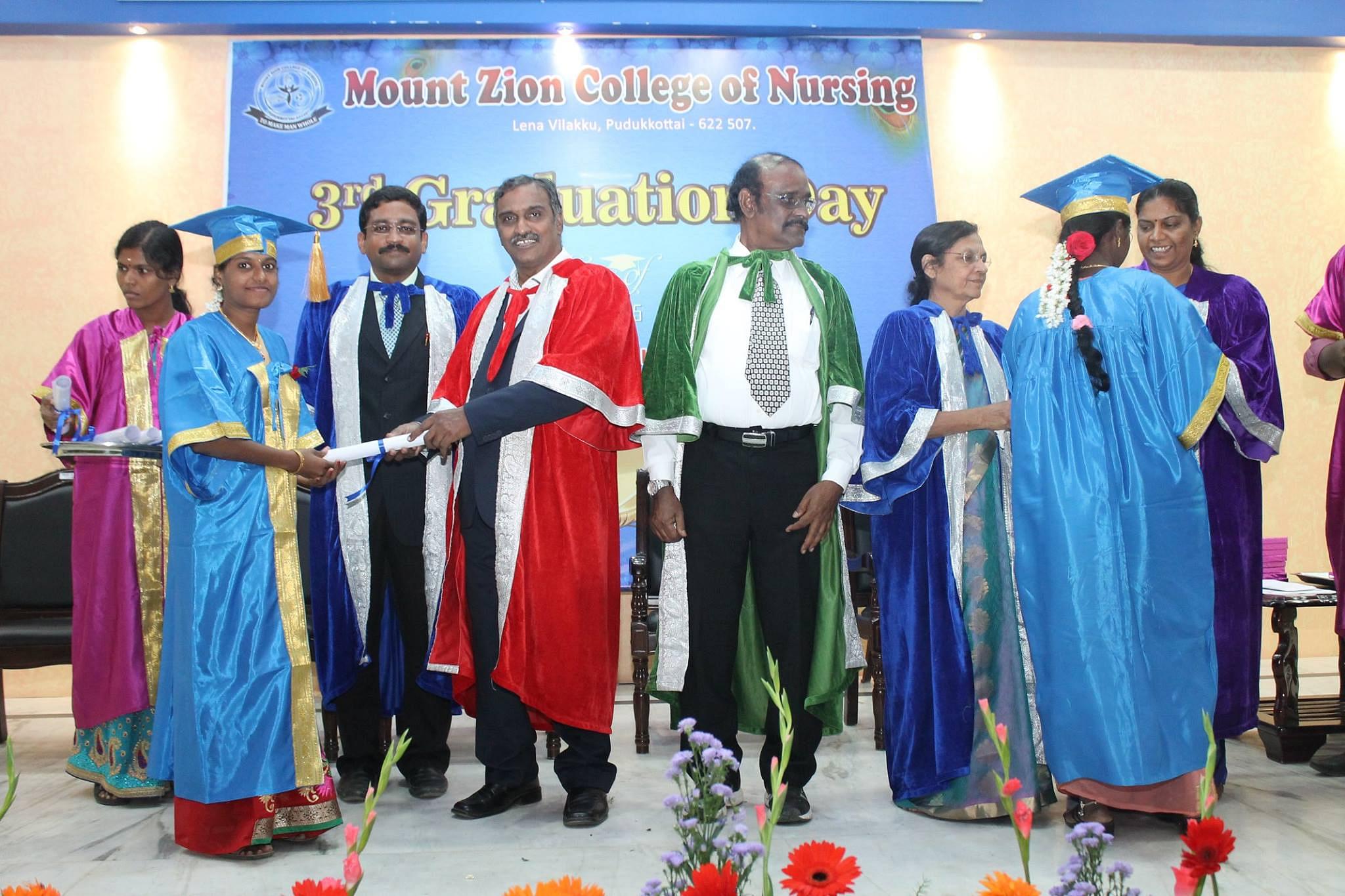 Mount Zion College of Nursing Pudukkottai Graduation Day photo 9