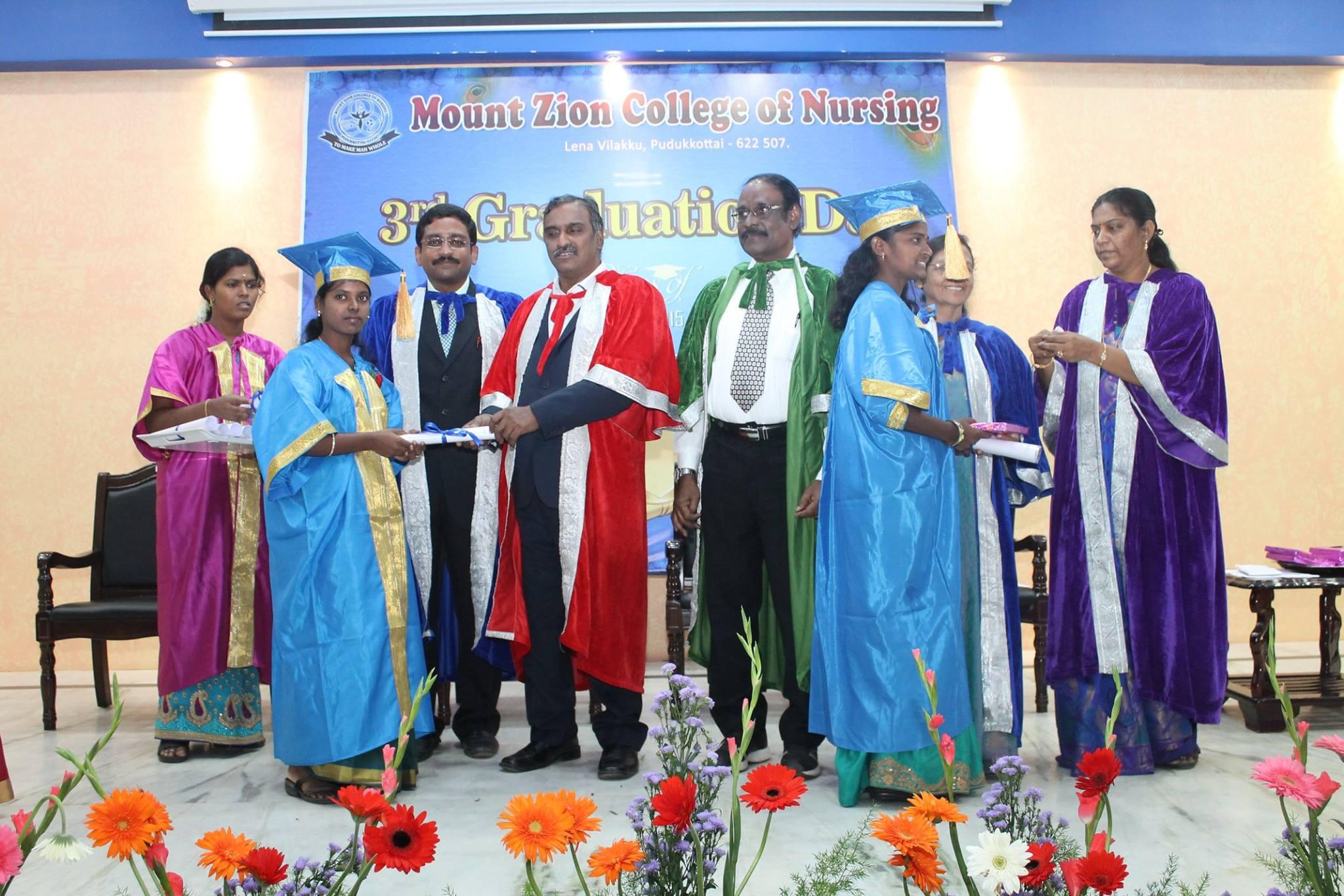 Mount Zion College of Nursing Pudukkottai Graduation Day photo 11