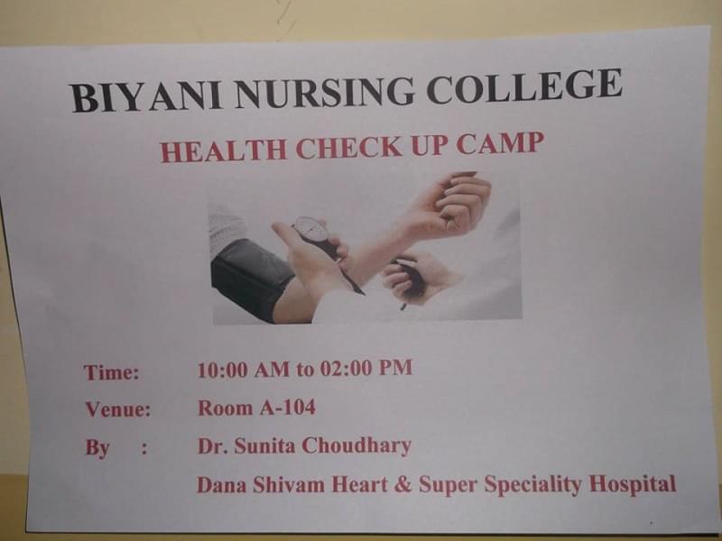 Biyani School of Nursing & Paramedical Science Jaipur Health Check Up Camp photo 3