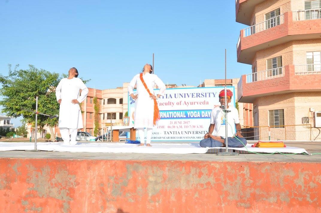 Tantia University Sriganganagar International Yoga Day photo 2