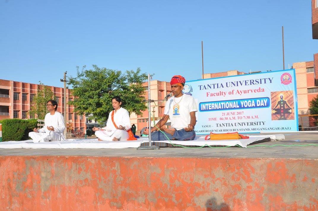 Tantia University Sriganganagar International Yoga Day photo 16