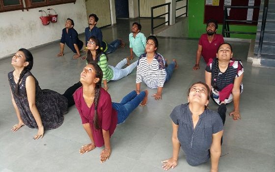 LJ Institute of Integrated MBA Ahmedabad International Yoga Day photo 4