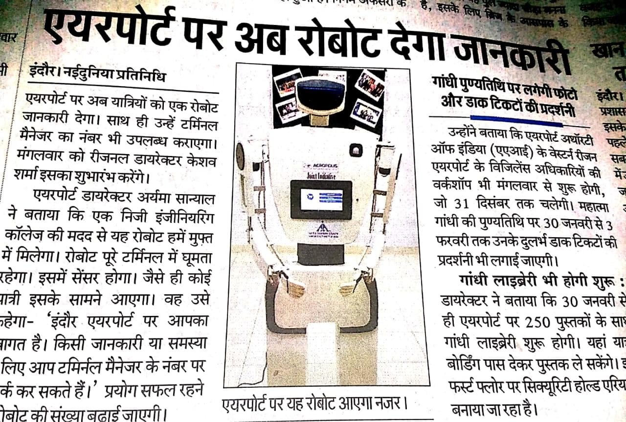 Acropolis Institute of Technology & Research Indore Airport Robot Project photo 6