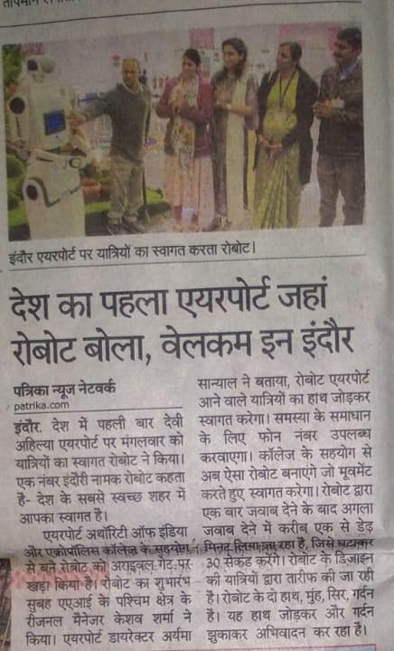 Acropolis Institute of Technology & Research Indore Airport Robot Project photo 8