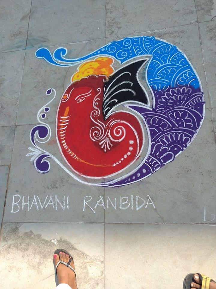 GMU Sambalpur Rangoli photo 7