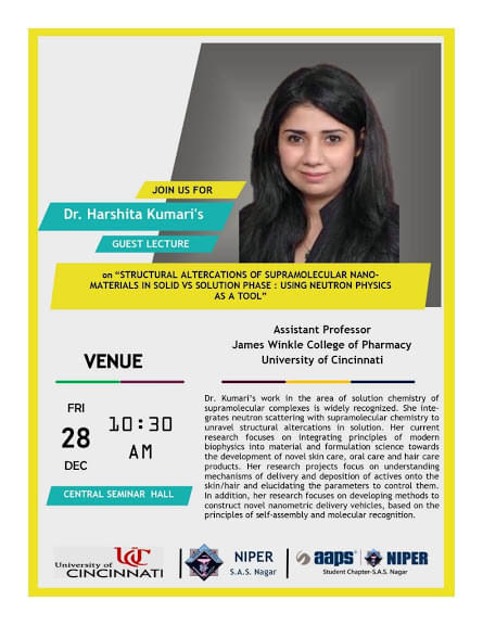 NIPER Mohali Special classes and guest lectures photo 14