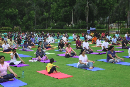 Anand Agricultural University Yoga Day photo 3