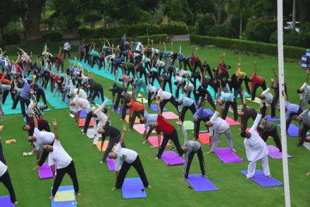Anand Agricultural University Yoga Day photo 4