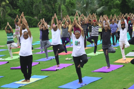 Anand Agricultural University Yoga Day photo 5