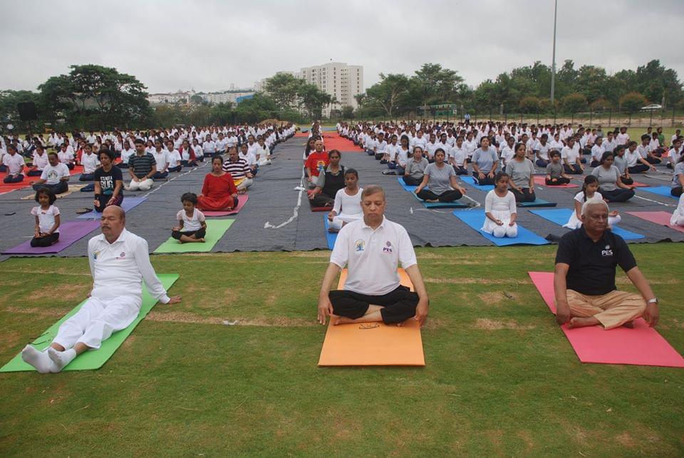 PES University Bangalore International Yoga Day photo 1
