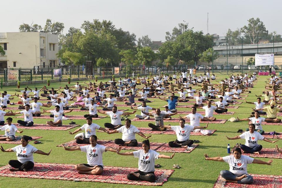 Shyam Lal College International Yoga Day photo 9