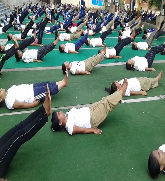 Daulat Ram College Yoga Day photo 3