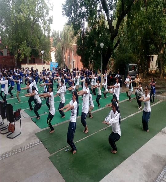 Daulat Ram College Yoga Day photo 5