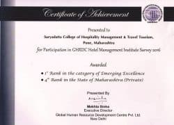 Suryadatta College of Hospitality Management and Travel Tourism Pune Recognition photo 4