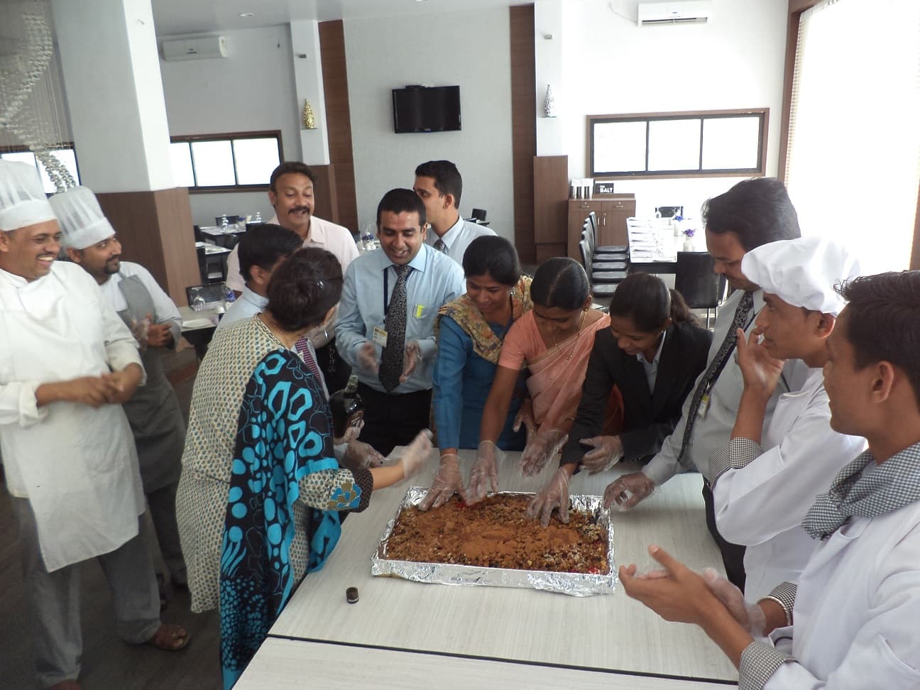 MGM Institute of Hotel Management Aurangabad Cake Mixing - Christmas photo 4