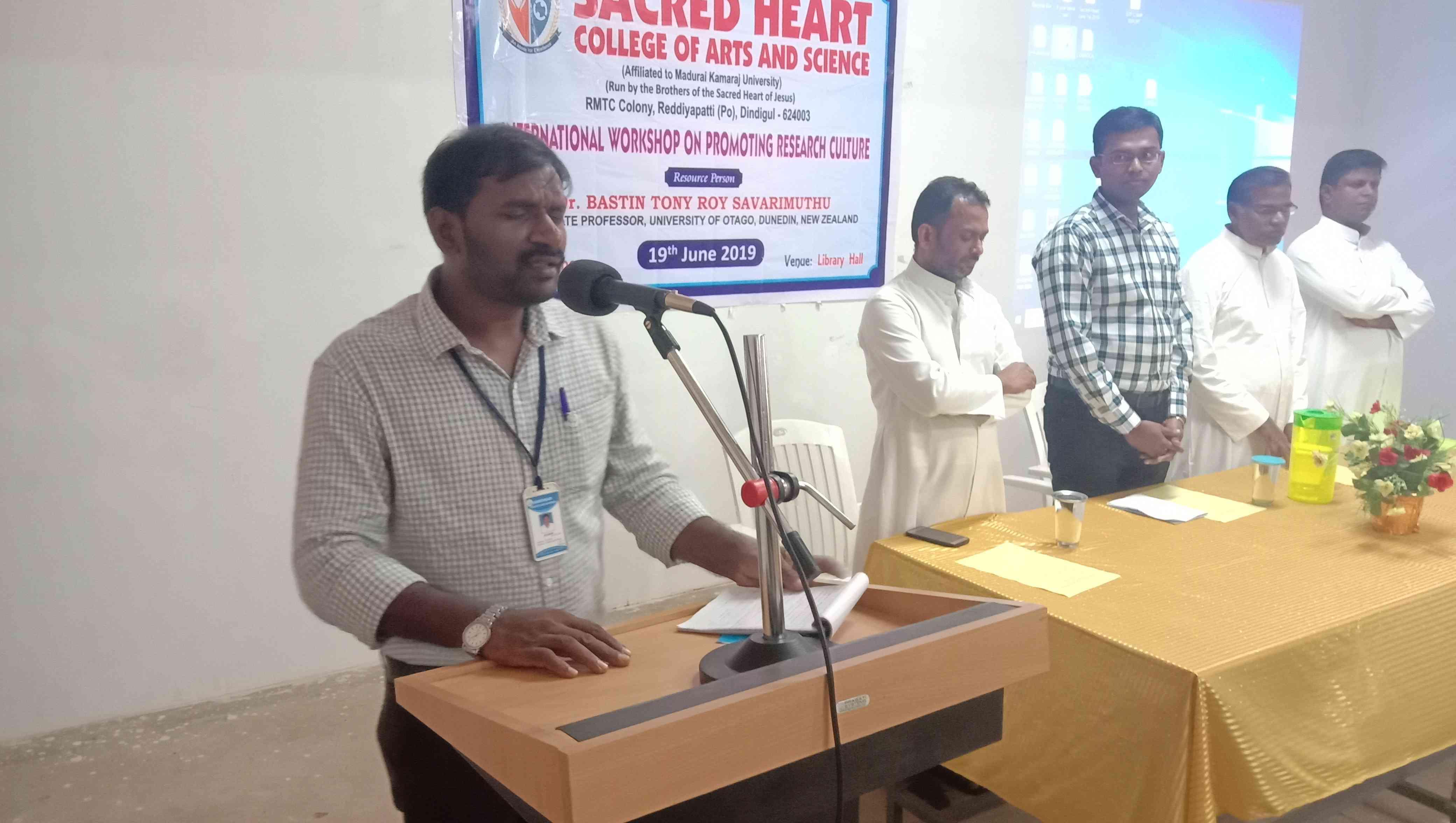 Sacred Heart College of Arts and Science Dindigul Workshop on promoting Research Culture photo 3